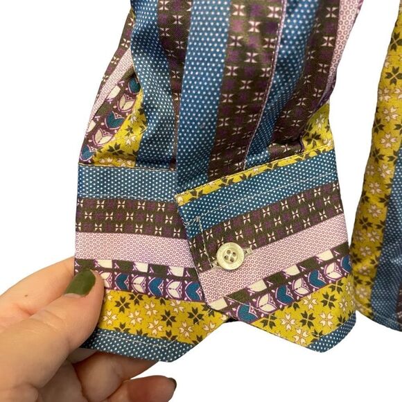 Etro Striped Geometric Pattern Button Down Shirt - Picture 3 of 6